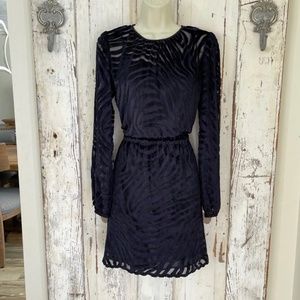 Michael Kors Size XS Woman's Purple Black Animal Print Career Cocktail Dress